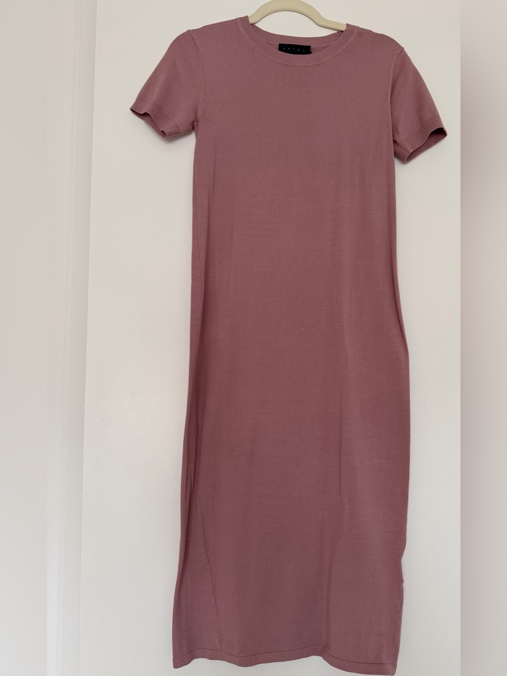 Hatch Mauve Knit Midi Maternity Dress
